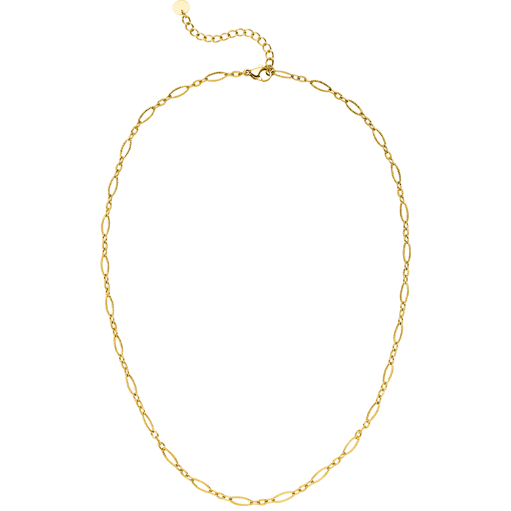 Gold-toned necklace by Rhode with a delicate chain and adjustable clasp.
