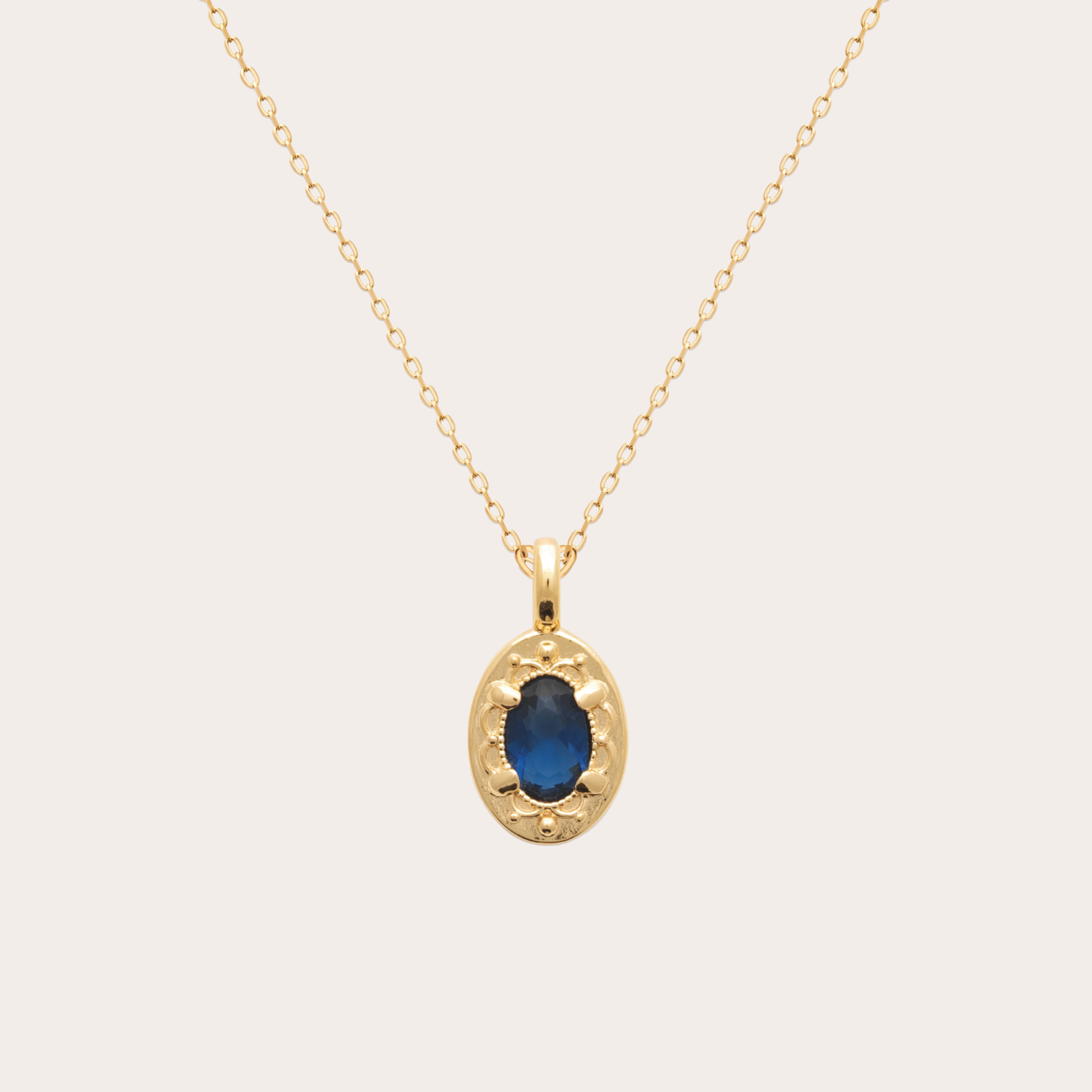 Zaria 18K vergulde ketting - Wit