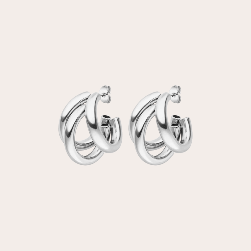 Triple Stud 18K Gold Plated Earrings