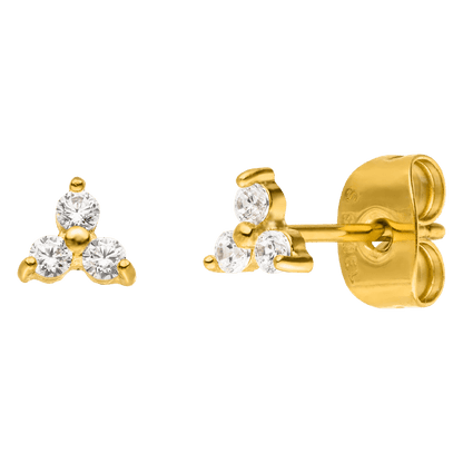 Ruth 18K Gold Plated Zirconia Earrings
