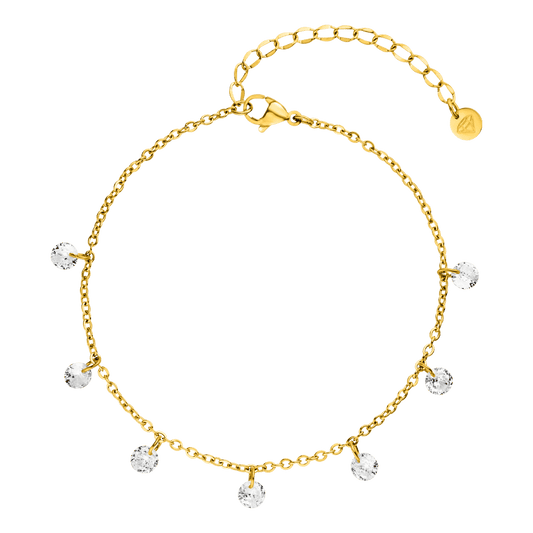 Sparkling Charm 18K Gold Plated Bracelet