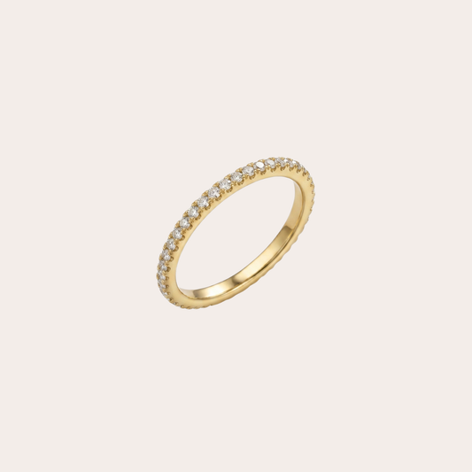 Timeless Spark Zirconia 18K Vergulde Ring
