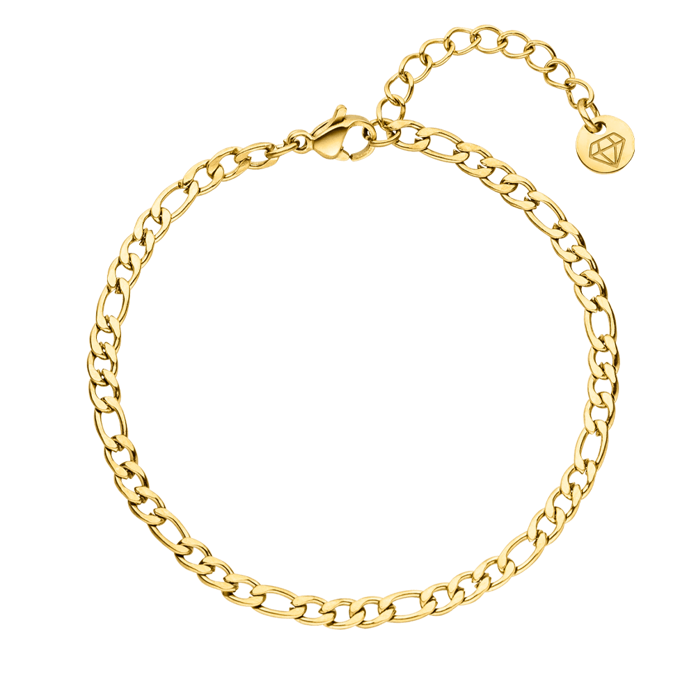 Gold-toned Emma Bracelet with a lobster clasp and circular charm.