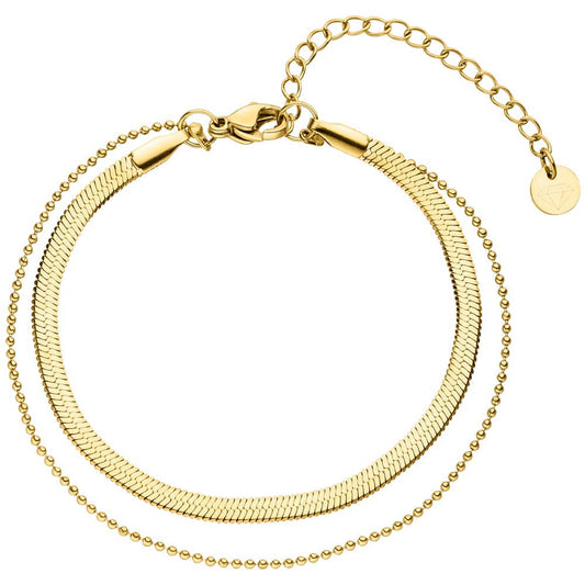 Sleek Layers 18K Gold Plated Bracelet
