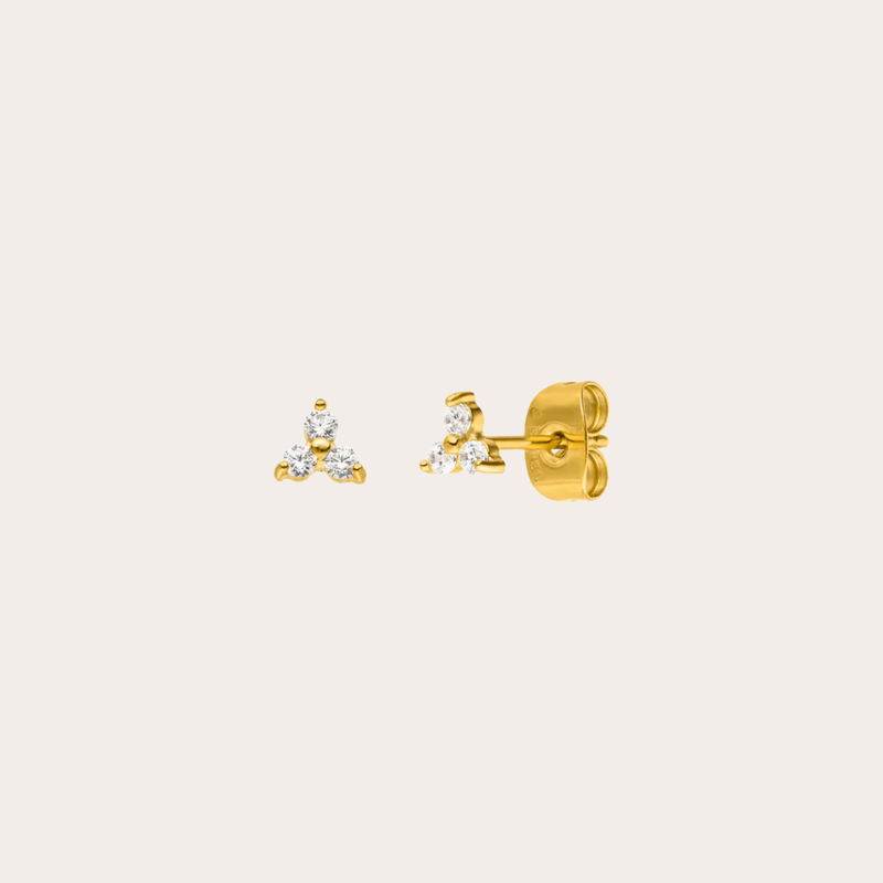 Ruth Zirconia 18K Gold Plated Earrings