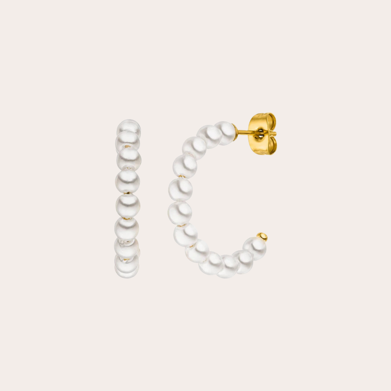 Pearl Hoop Earrings