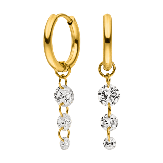 Starlight 18K Gold Plated Hoop Earrings