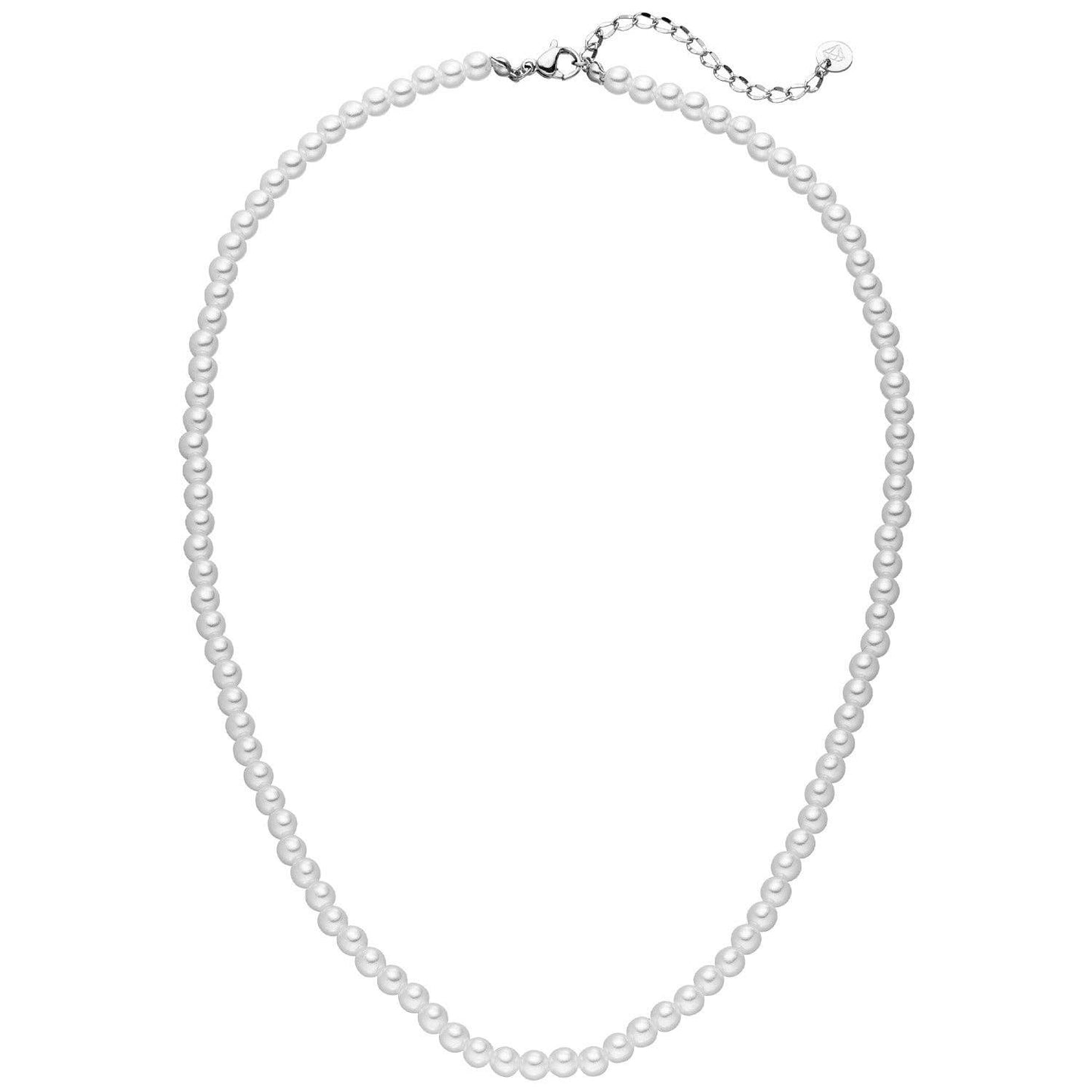 Pearl necklace by Hannah, with a silver-tone adjustable clasp.